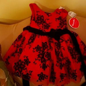 Nanette kids black and red dress